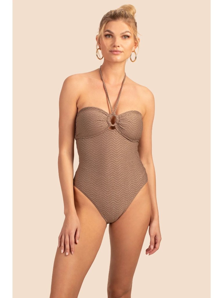 Trina Turk Swimsuit Empire Bandeau One Piece Bathing Suit 6